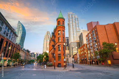 Downtown Toronto city Skyline at twiligh, Canada Wallpaper Mural