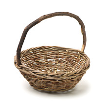 Empty Basket On White Background 