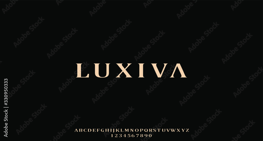 luxiva, the luxury type elegant font and glamour alphabet vector set - obrazy, fototapety, plakaty 