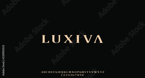 Cuadros en Lienzo luxiva, the luxury type elegant font and glamour alphabet vector set