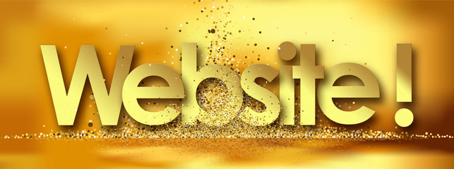 Wall Mural - website in golden stars background