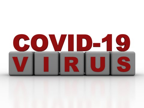 3d render Corona virus disease COVID-19. Microscopic view of a infectious virus