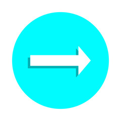 Poster - Long arrow badge icon. Simple glyph, flat vector of web icons for ui and ux, website or mobile application
