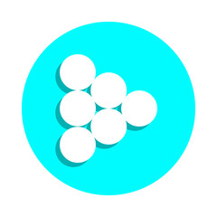 Poster - Point arrow badge icon. Simple glyph, flat vector of web icons for ui and ux, website or mobile application