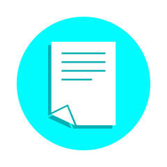Poster - Paper badge icon. Simple glyph, flat vector of web icons for ui and ux, website or mobile application