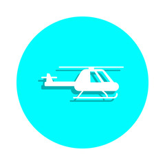 Poster - Helicopter badge icon. Simple glyph, flat vector of web icons for ui and ux, website or mobile application
