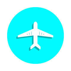 Poster - Aircraft badge icon. Simple glyph, flat vector of web icons for ui and ux, website or mobile application