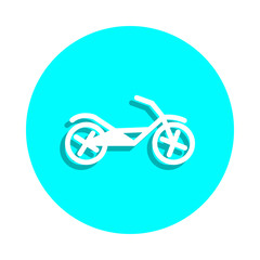 Poster - A bike badge icon. Simple glyph, flat vector of web icons for ui and ux, website or mobile application