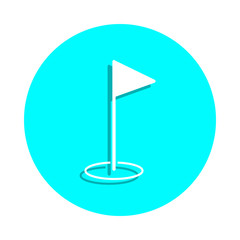 Poster - Golf flag badge icon. Simple glyph, flat vector of web icons for ui and ux, website or mobile application