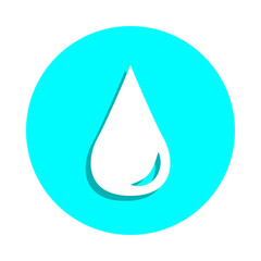 Poster - A drop badge icon. Simple glyph, flat vector of web icons for ui and ux, website or mobile application