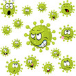 Corona Virus - COVID - 19 - Vector Illustration with Many Facial Expressions