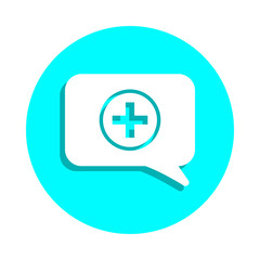 Poster - Consent in a communication bubble badge icon. Simple glyph, flat vector of web icons for ui and ux, website or mobile application