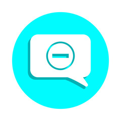 Poster - Denial in a communication bubble badge icon. Simple glyph, flat vector of web icons for ui and ux, website or mobile application