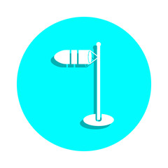 Poster - Wind gauge badge icon. Simple glyph, flat vector of web icons for ui and ux, website or mobile application