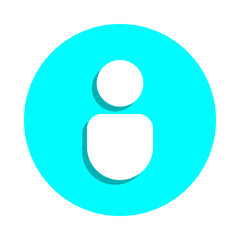 Poster - Contact badge icon. Simple glyph, flat vector of web icons for ui and ux, website or mobile application