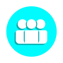 Poster - people badge icon. simple glyph, flat vector of web icons for ui and ux, website or mobile applicati