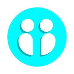 Poster - colleagues badge icon. simple glyph, flat vector of web icons for ui and ux, website or mobile appli