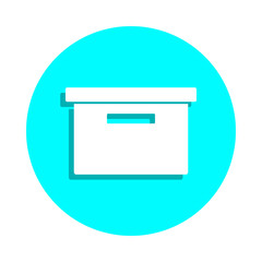 Poster - Document box badge icon. Simple glyph, flat vector of web icons for ui and ux, website or mobile application