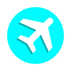 Poster - Aircraft badge icon. Simple glyph, flat vector of web icons for ui and ux, website or mobile application