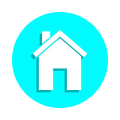Poster - House badge icon. Simple glyph, flat vector of web icons for ui and ux, website or mobile application