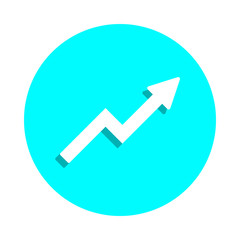 Poster - Zigzag arrow badge icon. Simple glyph, flat vector of web icons for ui and ux, website or mobile application