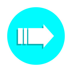 Poster - Dotted arrow badge icon. Simple glyph, flat vector of web icons for ui and ux, website or mobile application