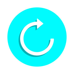 Poster - Reboot sign badge icon. Simple glyph, flat vector of web icons for ui and ux, website or mobile application