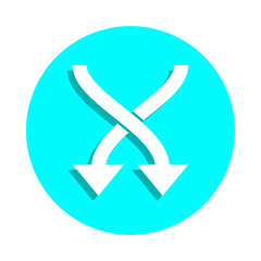 Poster - Mixed choice mark badge icon. Simple glyph, flat vector of web icons for ui and ux, website or mobile application