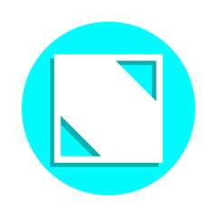 Poster - Square with corners badge icon. Simple glyph, flat vector of web icons for ui and ux, website or mobile application