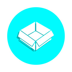 Poster - Open box badge icon. Simple glyph, flat vector of web icons for ui and ux, website or mobile application