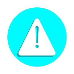 Poster - Exclamation mark badge icon. Simple glyph, flat vector of web icons for ui and ux, website or mobile application