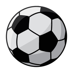 Football. The ball for the game of football in a simple style. Vector illustration for design and web isolated on a white background.