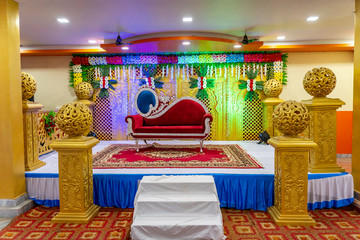 Wall Mural - Indian Wedding Stage.Indian wedding decoration.	