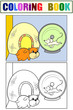 © toricheks - Terrarium for rodents. The hamster and mouse are playing. Set of coloring book and color picture.
