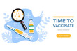 Time to vaccinate concept. Vector Illustration