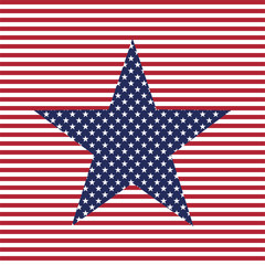 Wall Mural - USA vector with stars and stripes pattern.