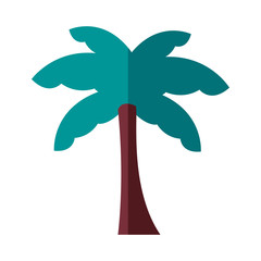 Wall Mural - palm tree plant forest flat style icon