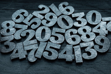 Background of numbers. from zero to nine. Numbers texture. Finance data concept. Mathematic. Seamless pattern with numbers. financial crisis concept. Business success. 