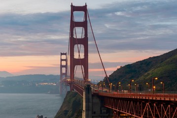 Sticker - sunrise over San Francisco Bay California over the Golden Gate