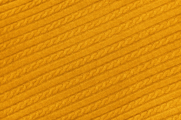 Wall Mural - Background texture of yellow knitted wool fabric