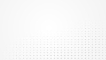 Fototapete - Dot white gray pattern gradient light texture background. Abstract  technology big data digital background. 3d rendering.