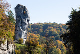 Fototapeta  - Limestone rock Bludgeon of Hercules in Pieskowa Skala, Poland