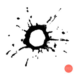 Poster - Abstract realistic watercolor blot. Artistic vector design elements with splashes. Vector illustration.