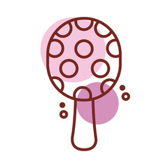 Sticker - delicious ice cream in stick with points line color style