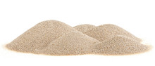 Pile Desert Sand Dunes Isolated On A White Background