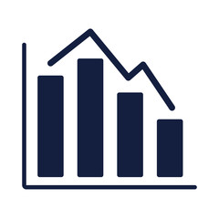 infographic statistics bars silhouette style