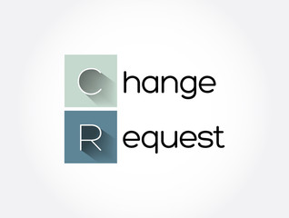 Poster - CR - Change Request acronym, business concept background