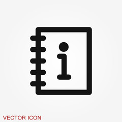 Information icon, vector symbol used for assistance and tourism