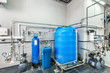 industrial gas boiler water treatment system with storage tanks and multiple filters