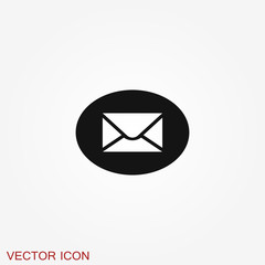 Mail vector icon. Illustration isolated for graphic and web design.